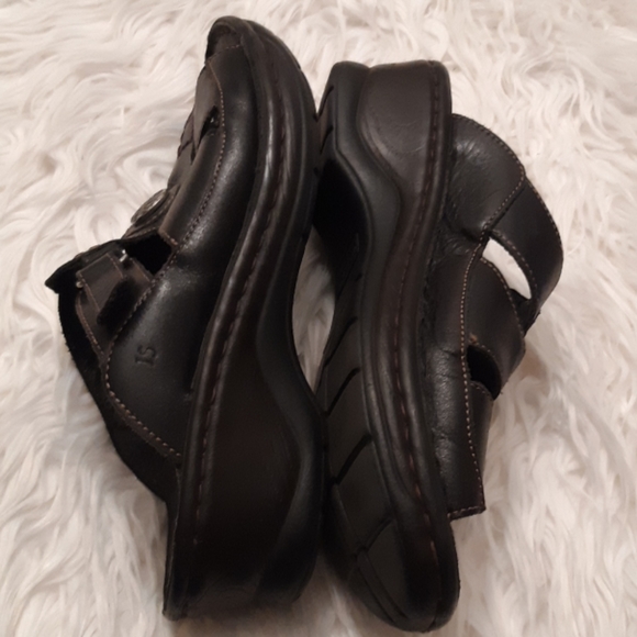 Josef Seibel black leather sandals size 7-7.5 38 - Picture 8 of 8